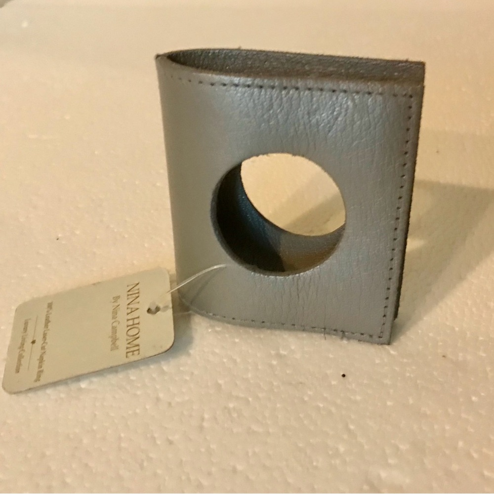 Set of 6 Nina Home by Nina Campbell Leather Napkin Rings